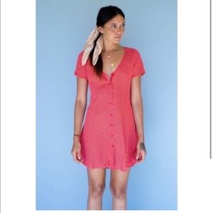 XIX Palms red polka dot dress